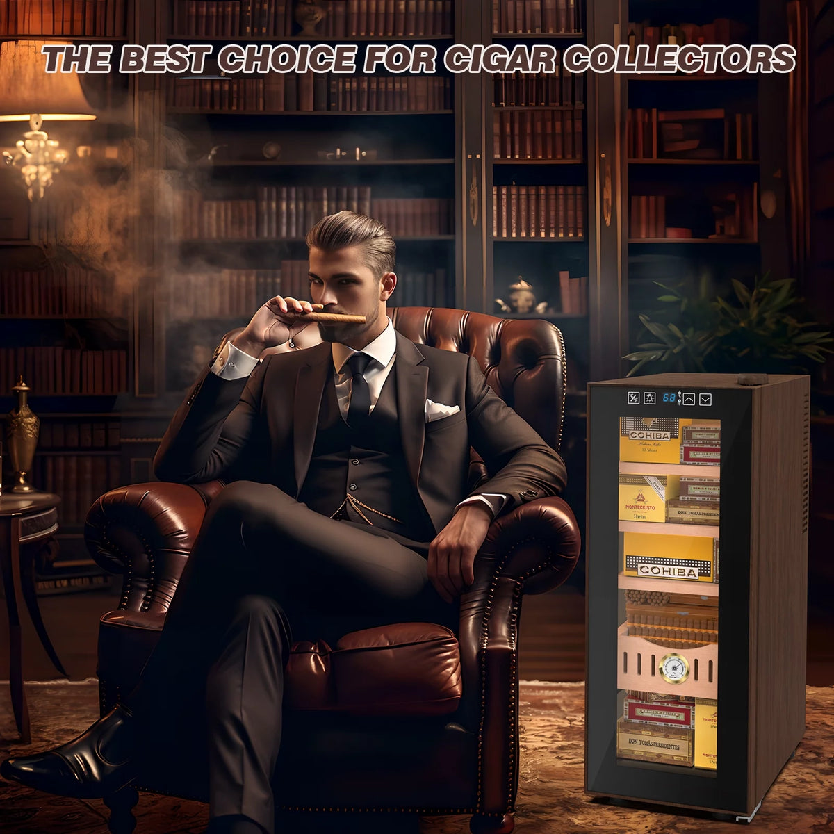35L Electric Cigar Humidor with Cooling & Humidity Control H2967