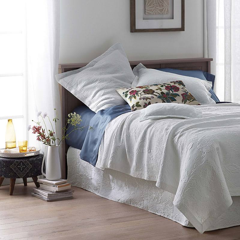 Coral Cotton Matelasse Coverlet Twin V475287