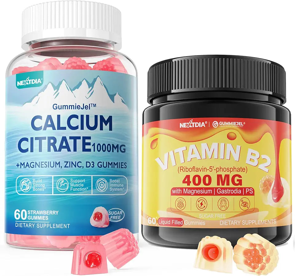 Calcium Citrate 1000mg Gummies + Vitamin B2 400mg Gummies A5449