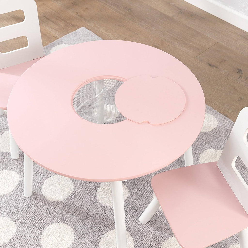 White Round Table and 2 Chair Set A35309