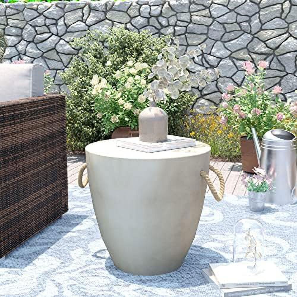 16.8 Inch Rustic Concrete End Table C179776