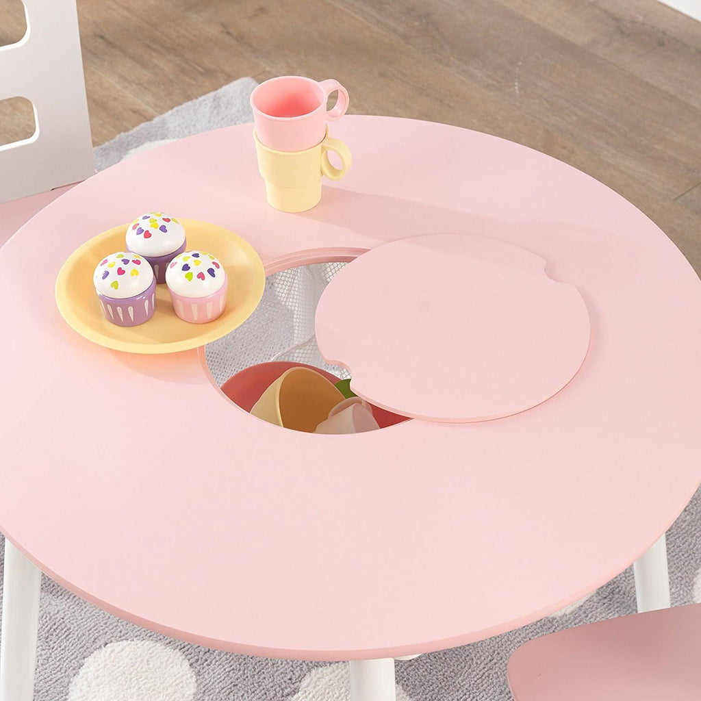 White Round Table and 2 Chair Set A35309