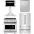30 in. Gas Range, Range Hood, Microwave Drawer, Dishwasher, Refrigerator W281