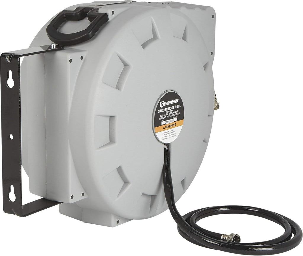 Retractable Garden Hose Reel with 5/8in. Dia. x 80ft. Hose - Wall Mount I317286