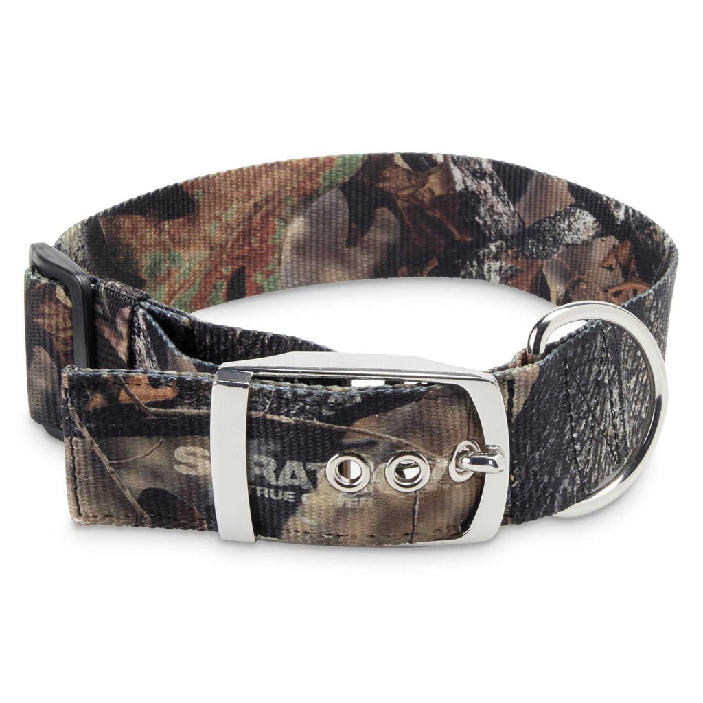 Large Camo Patterned Dog Collar with Metal Clasp X3594