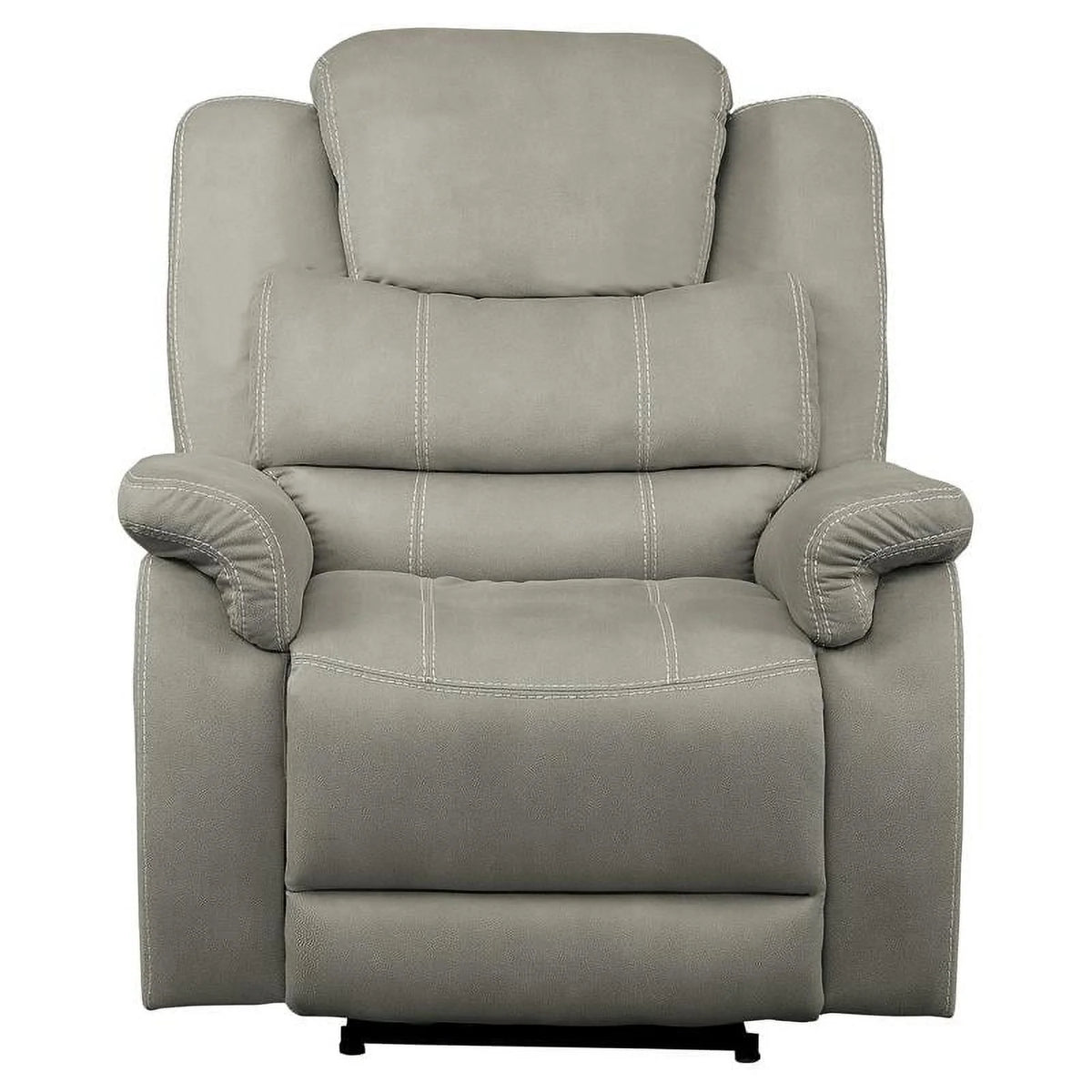 Gray Microfiber Power Reclining Chair B91073