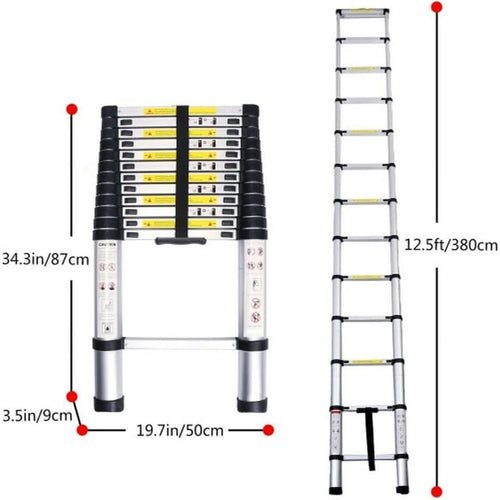 12.5FT Aluminum Telescoping Ladder N1581