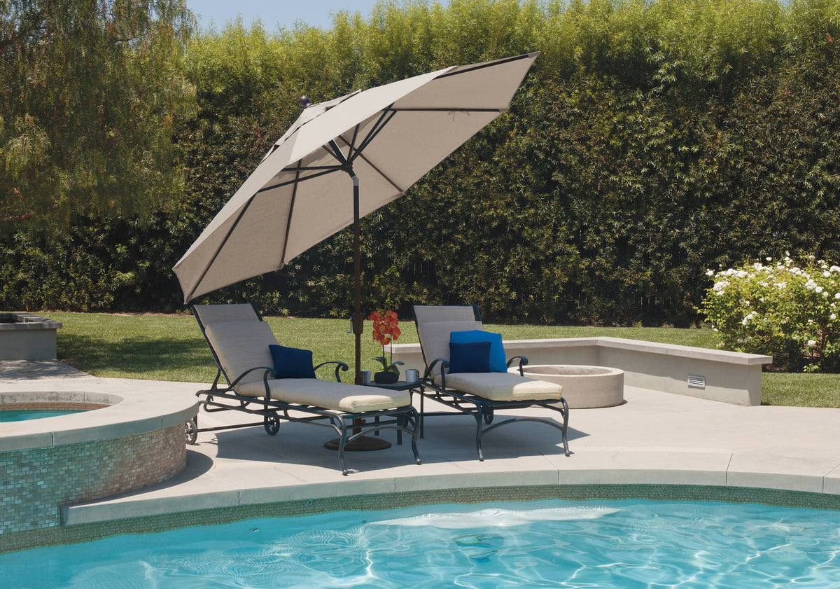 Black Octagon Push Button Tilt Market Umbrella Y52711