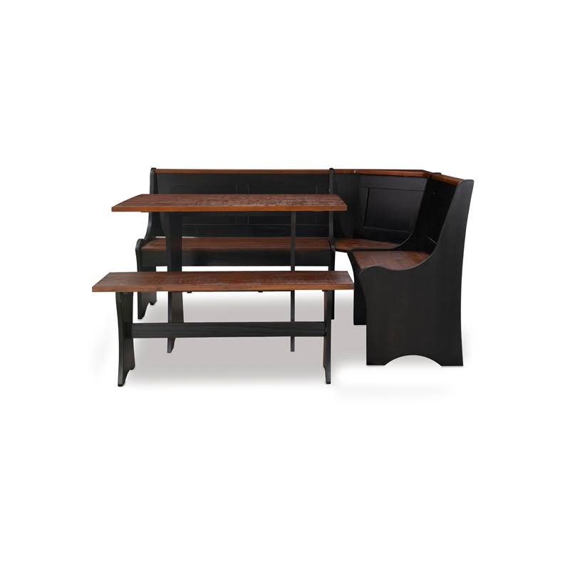 Black Solid Wood Dining Nook C596