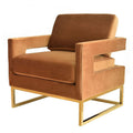 Velvet & Stainless Steel Accent Chair A3456