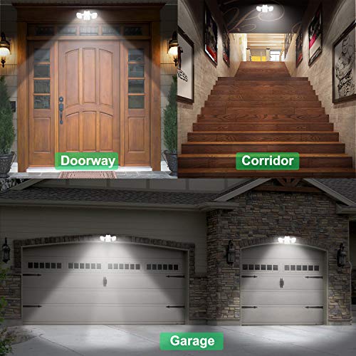 Motion Sensor Light Outdoor Battery Operated IP65 Waterproof Wireless Security Flood Light 6000K White W3235