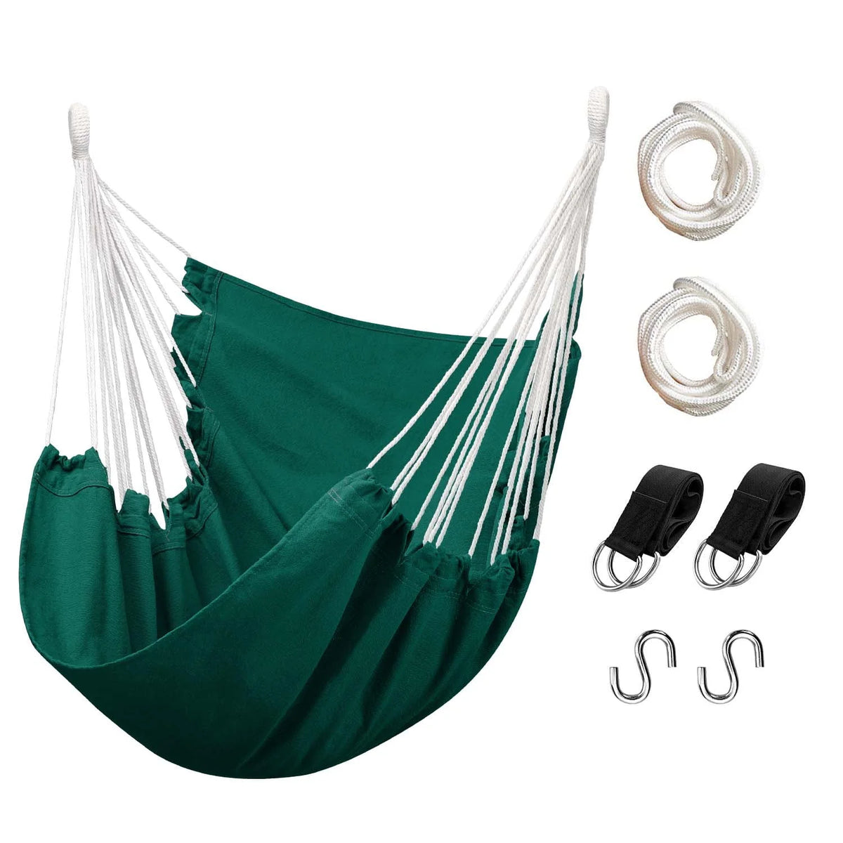 Hammock Chair with Pocket, Max 300 lbs, Dark Gray J740