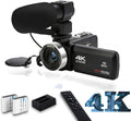 1080P 30FPS Digital Vlogging Camera with Microphone, 2 Batteries, Handheld Stabilizer W881765