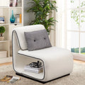 White Upholstered Sherpa Accent Chair B53363