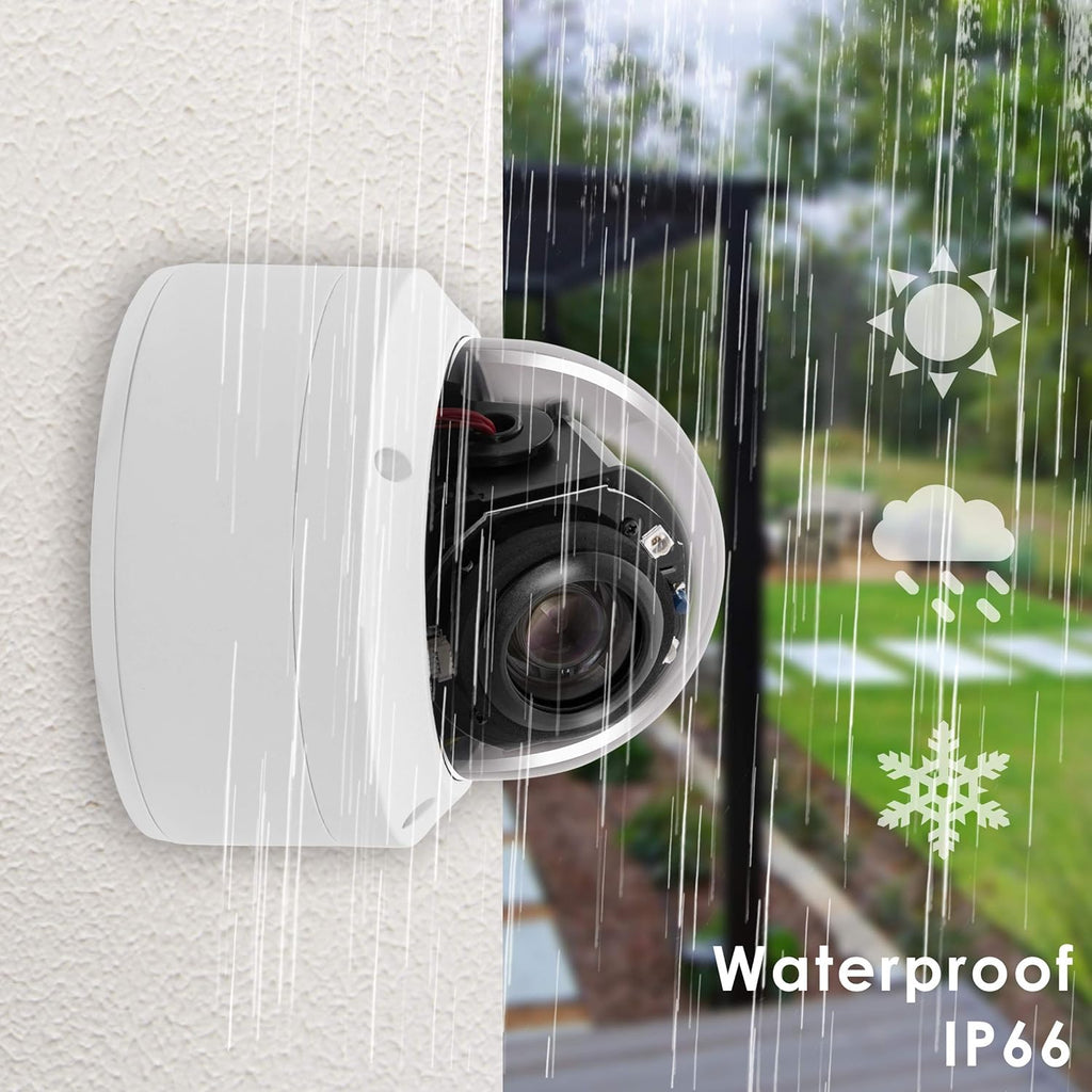 H.265 HD 1080P Security POE PTZ Dome Camera with 2.7-13.5mm Motorized Lens 5X Zoom P80221