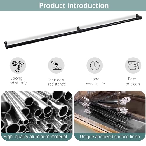 6ft Metal Stair Railing Handrail Kit H117