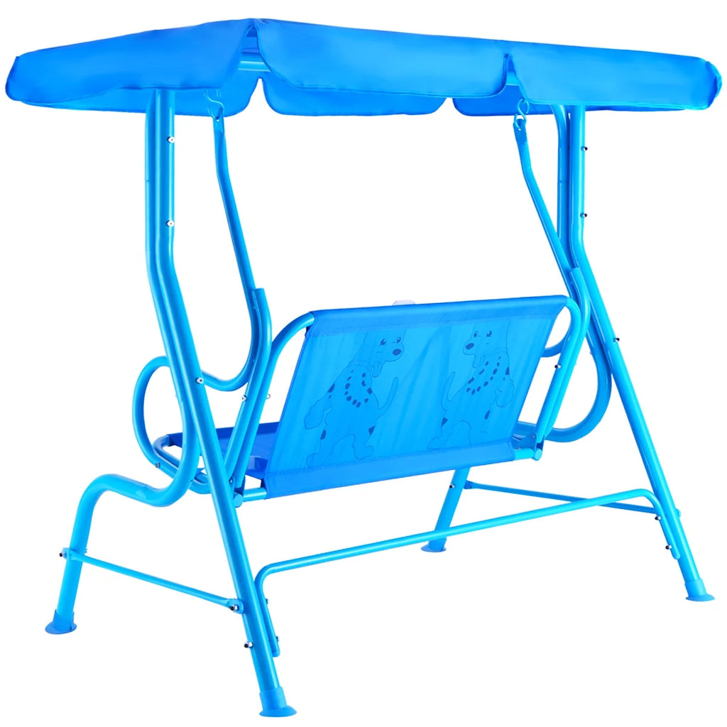 Kids 2 Person Patio Swing Chair with Canopy W265713