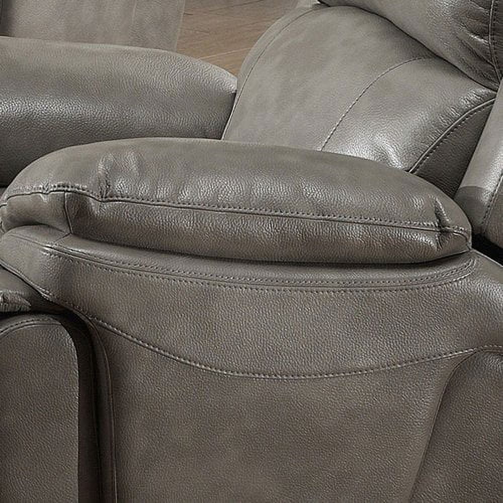 Grey Faux Leather Fabric Reclining Chair R61470