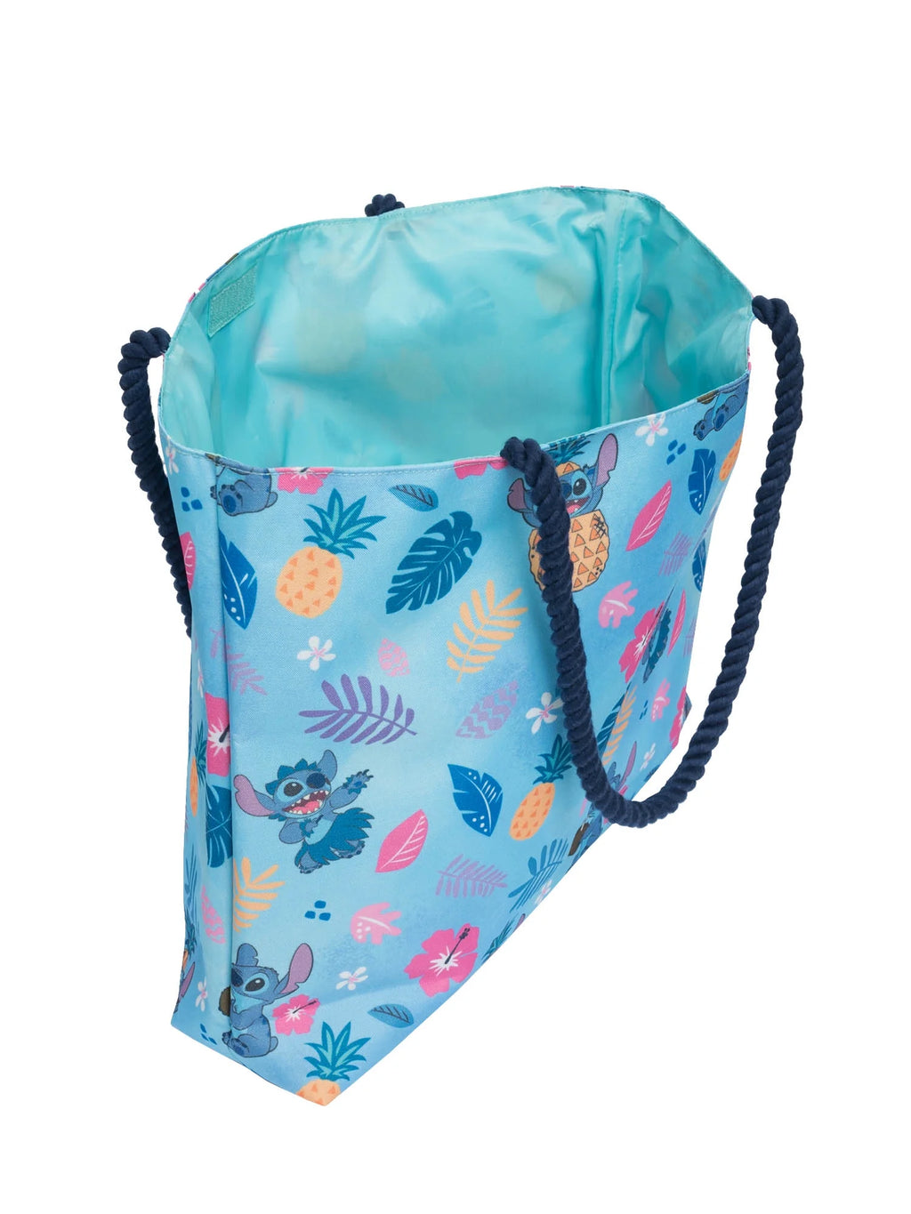 Disney Stitch Tote Bag All-Over Print Carry-on Travel Beach Hawaiian Pineapples I955