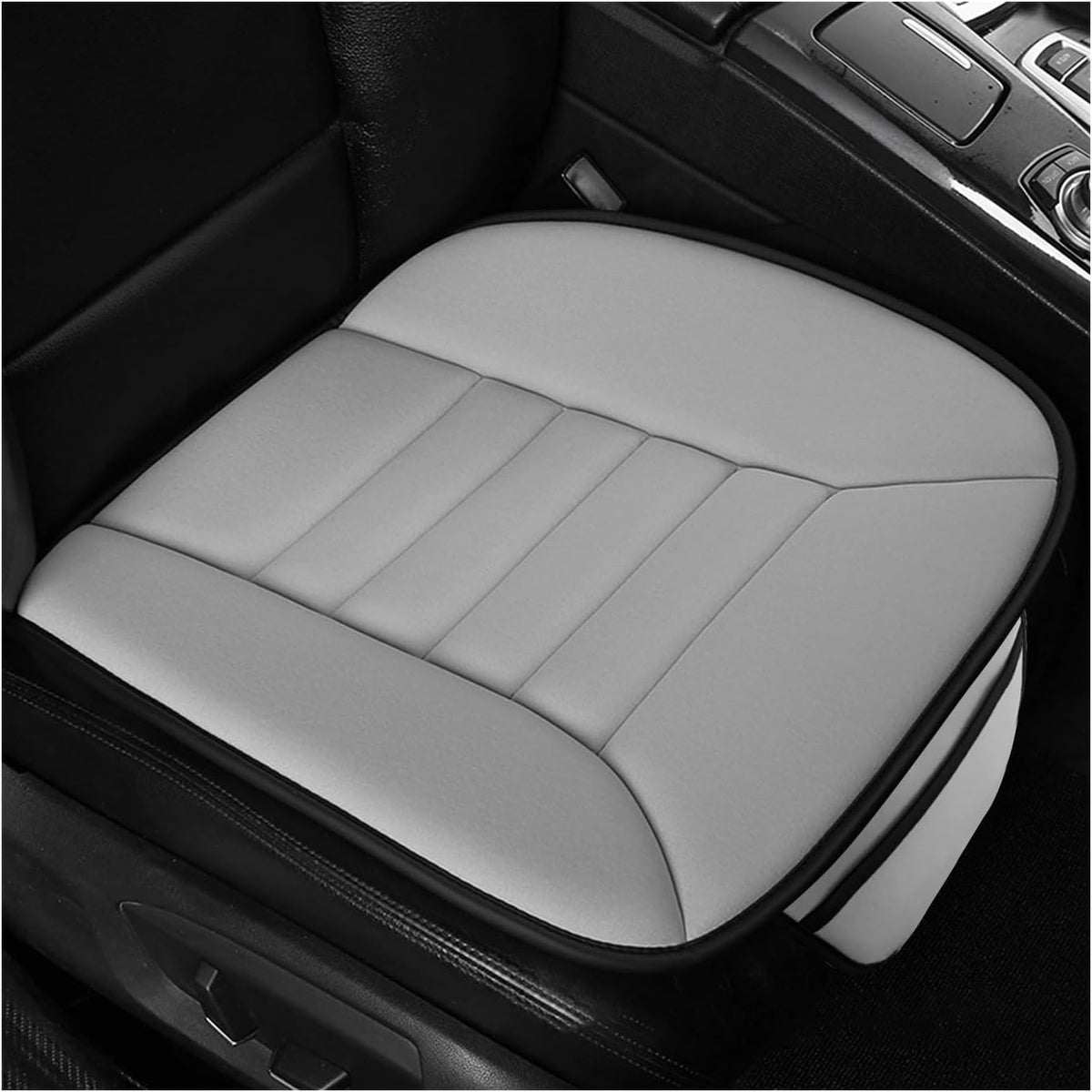 Gray Memory Foam Car Seat Cushion with Non-Slip Bottom A62063