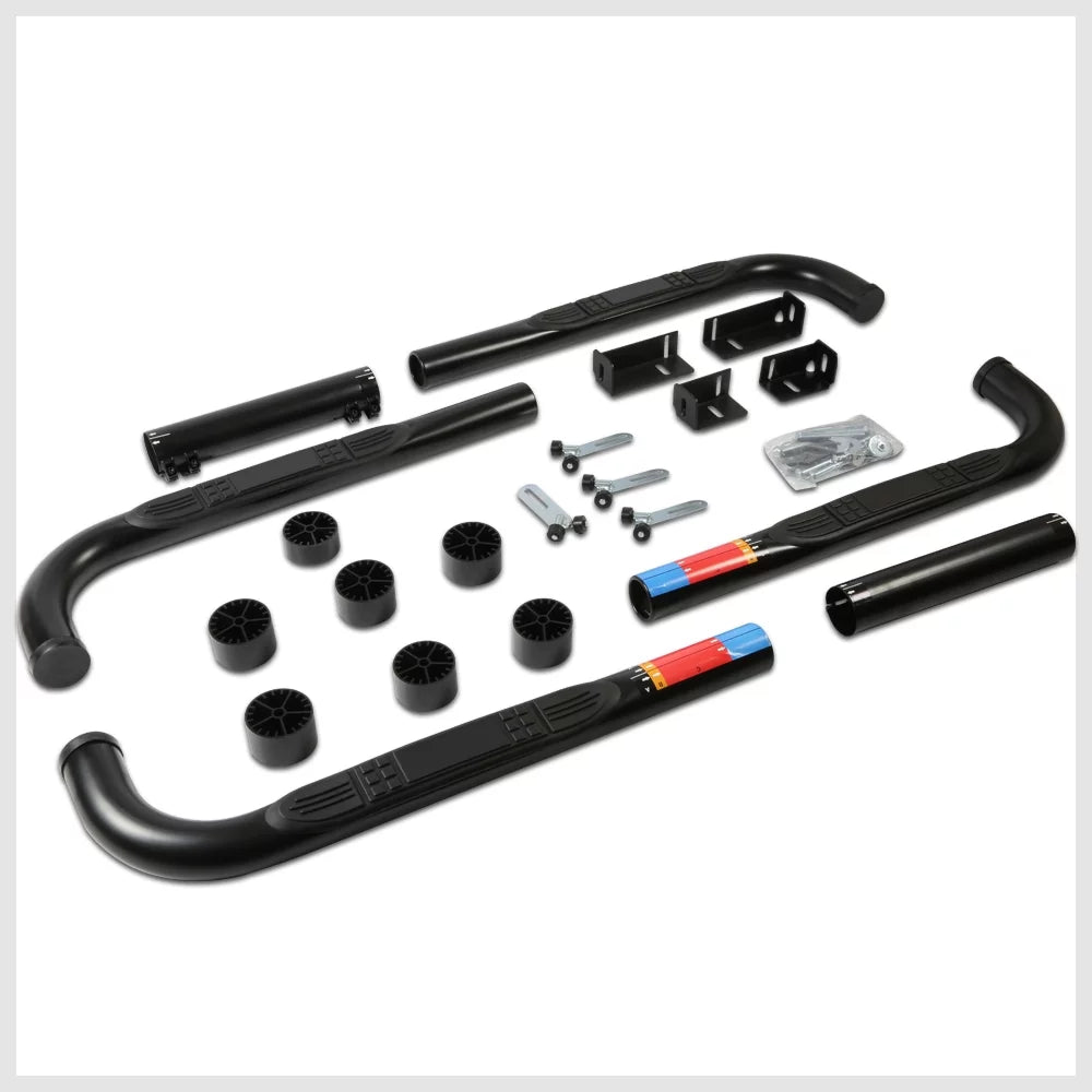 Black 3" Adjustable Side Step Nerf Bar Running Board E471006
