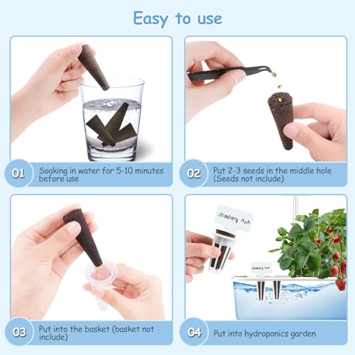 121pcs Seed Pod Kit with 30 Grow Sponges, 30 Grow Baskets, 30 Grow Domes, 1 Tweezers I66235