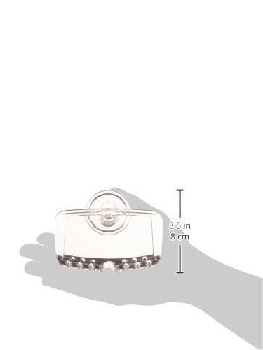 Plastic Suction Shaving Mirror with Razor Holder, Fog-Free, 6.25" x 8.5" x 2.5", Clear G115