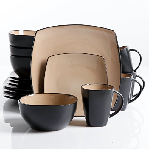 Red Stoneware Dinnerware Set, Service for 4 (16pc) H1780