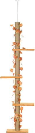 80" - 95" Adjustable 3-Level Cat Tree with Sisal Scratching Post O634959