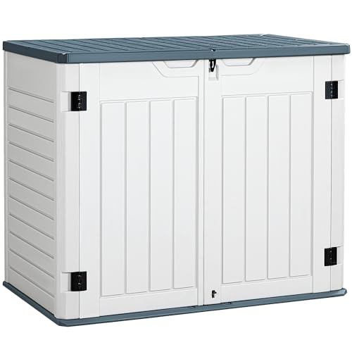 White 34 Cu. Ft. Outdoor Resin Storage Shed S32540