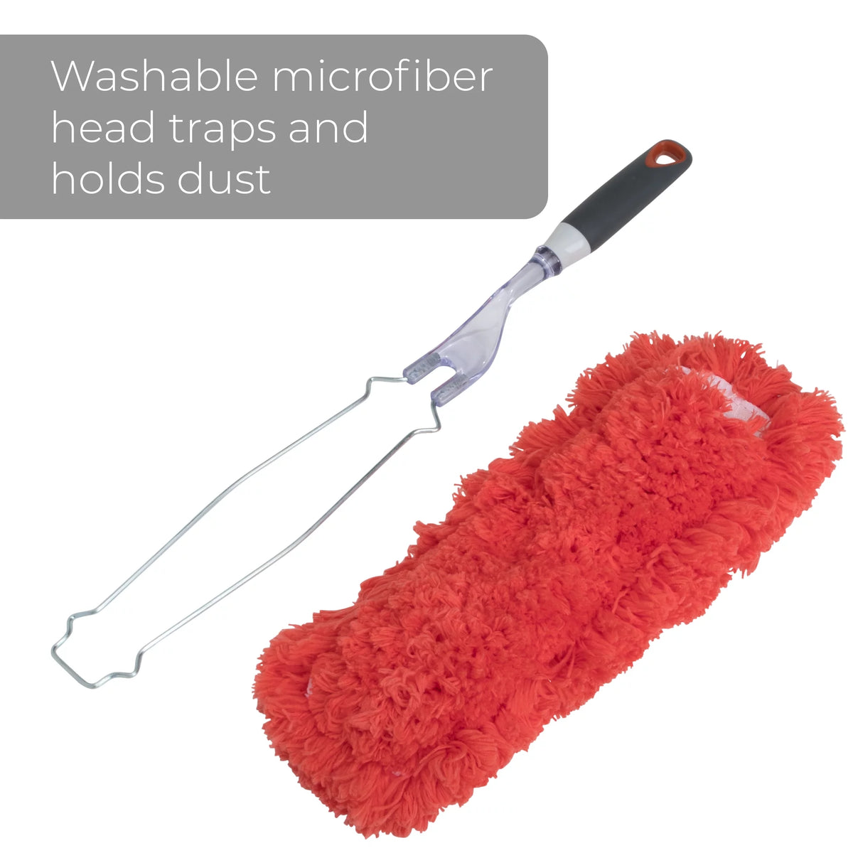 Microfiber Hand Duster Flat Non-Slip Grip Machine Washable O97322