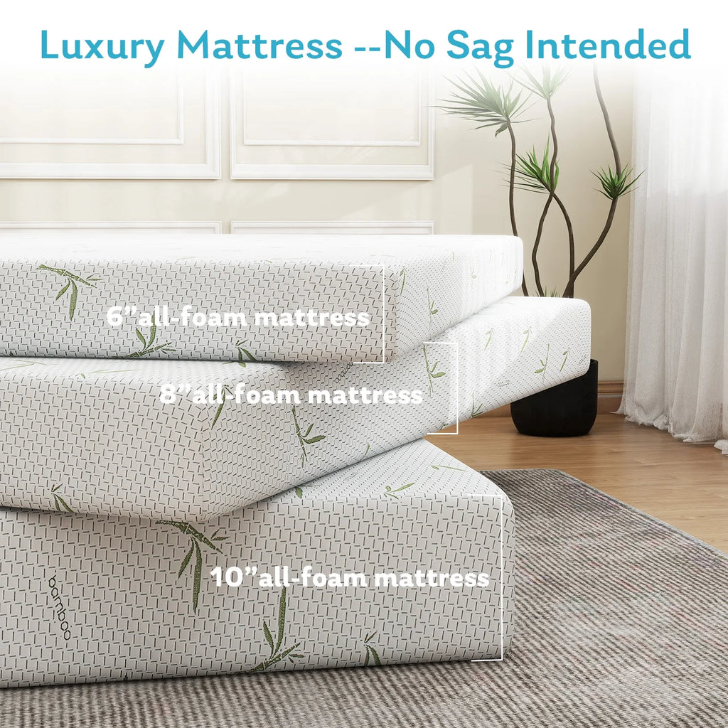 Twin Size Memory Foam Mattress with Cover C1445