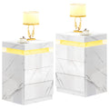 Set of 2 3 Drawer LED Nightstand B184210