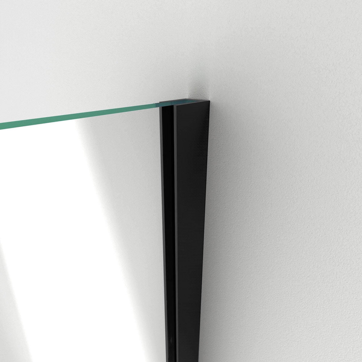 Satin Black Frameless Hinged Shower Door N521687