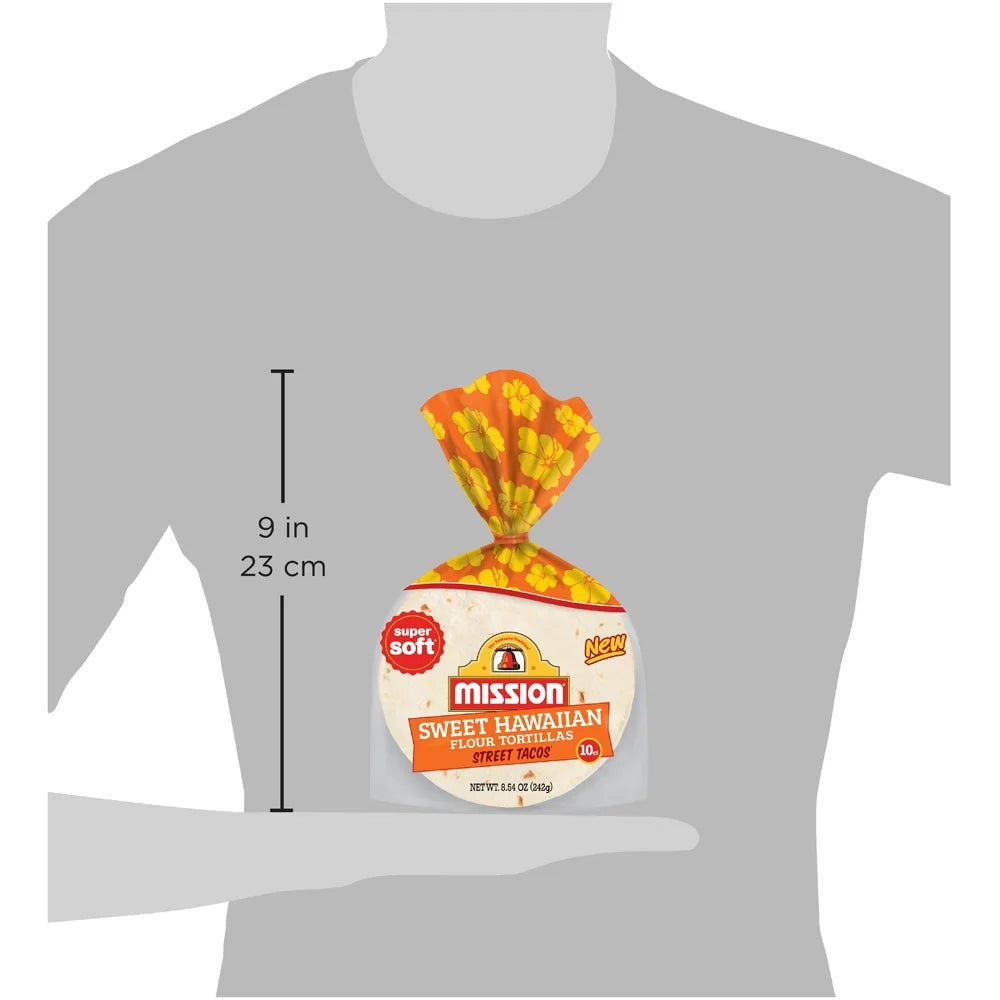 Super Soft Hawaiian Street Taco Flour Tortillas, 8.54 oz, 10 Count B4029