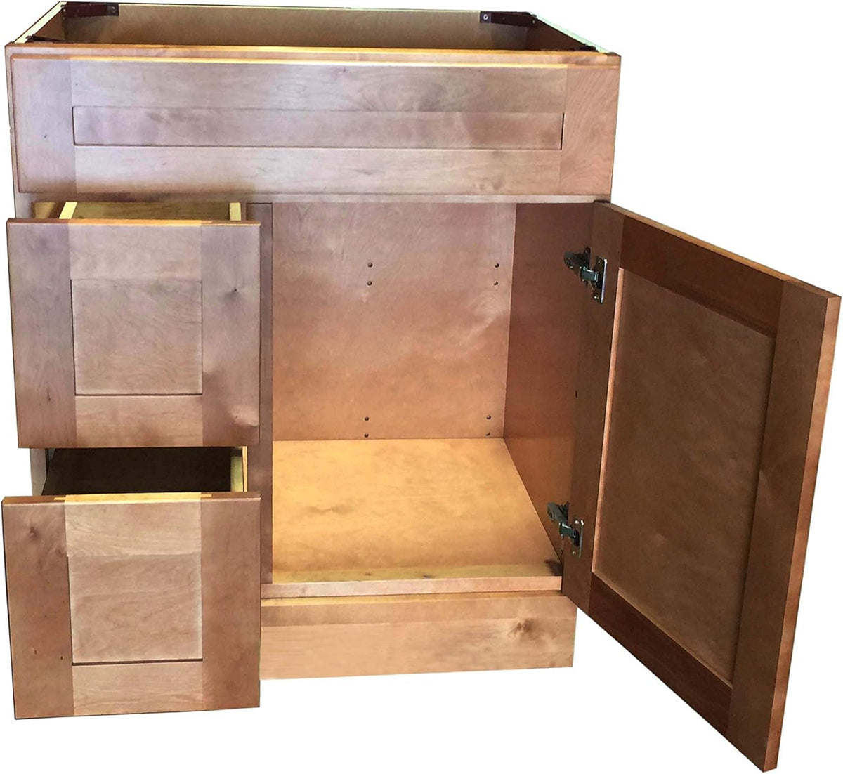 Maple Shaker Single-Sink Bathroom Vanity Base Cabinet 30 Wide x 21 Deep O8491
