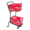 Black Double Hand Basket Shopping Cart D35746