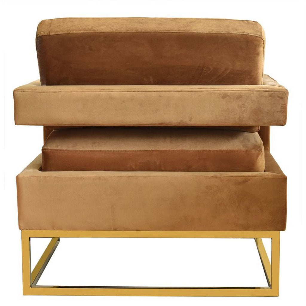 Velvet & Stainless Steel Accent Chair A3456