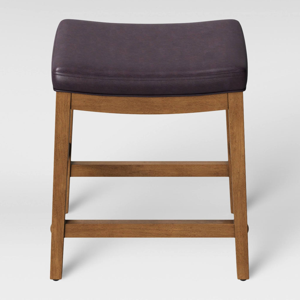 Espresso Faux Leather Counter Stool U4920