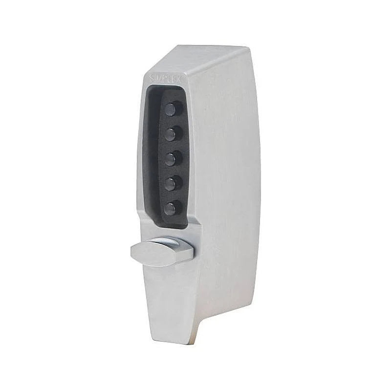 Mechanical Pushbutton Auxiliary Lock with Thumbturn Satin Chrome M21897
