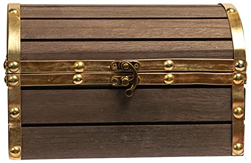 Wooden Jewelry Box with Latch, 8.5 x 5.5 x 5.5 inches J7376