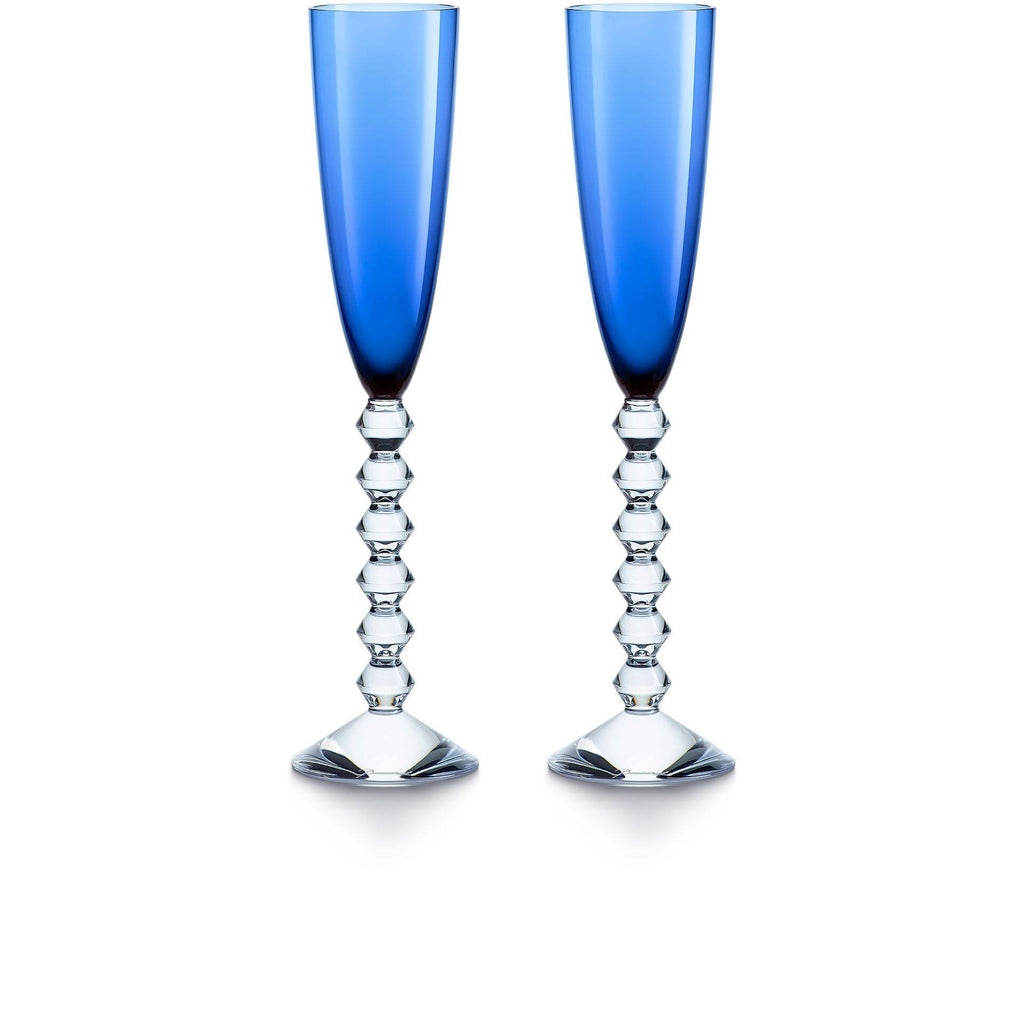 Blue Crystal Flute Set of 2 R2823