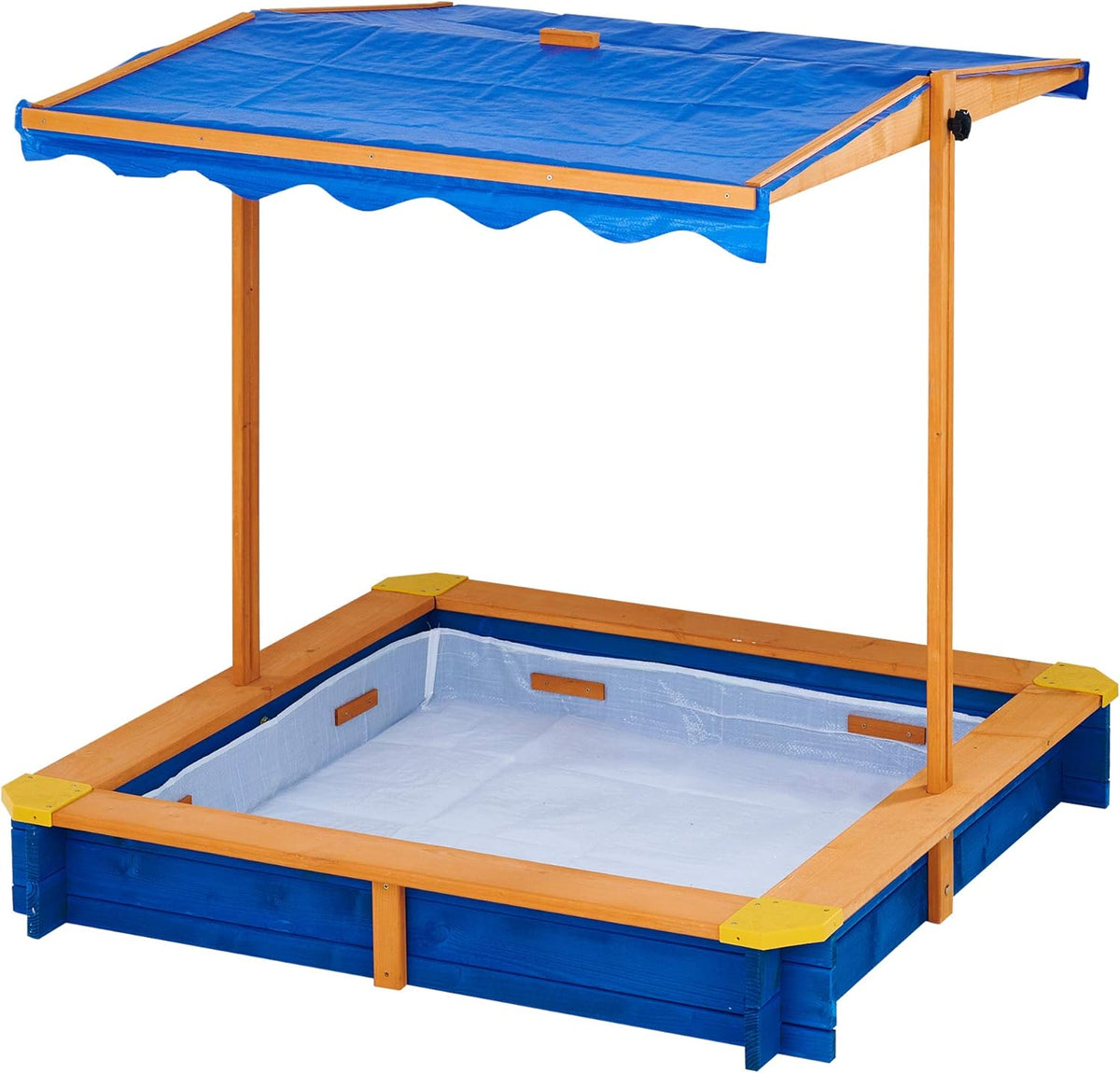 Wooden Outdoor Kids Sandbox with Canopy A877459