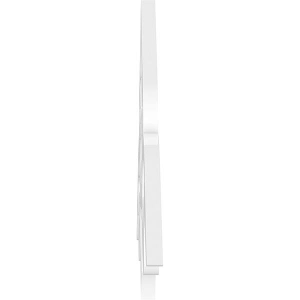 60x22W x 17 1/2x22H x 1x22P PVC Gable Pediment C26927