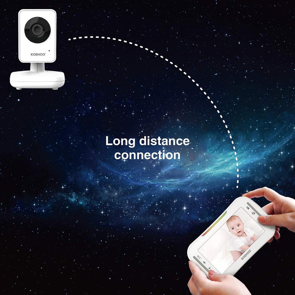 Video Baby Monitor with Auto Night Vision and Temperature Alert G201