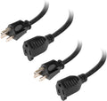 2 Pack of 50 Ft Black Extension Cord D4315