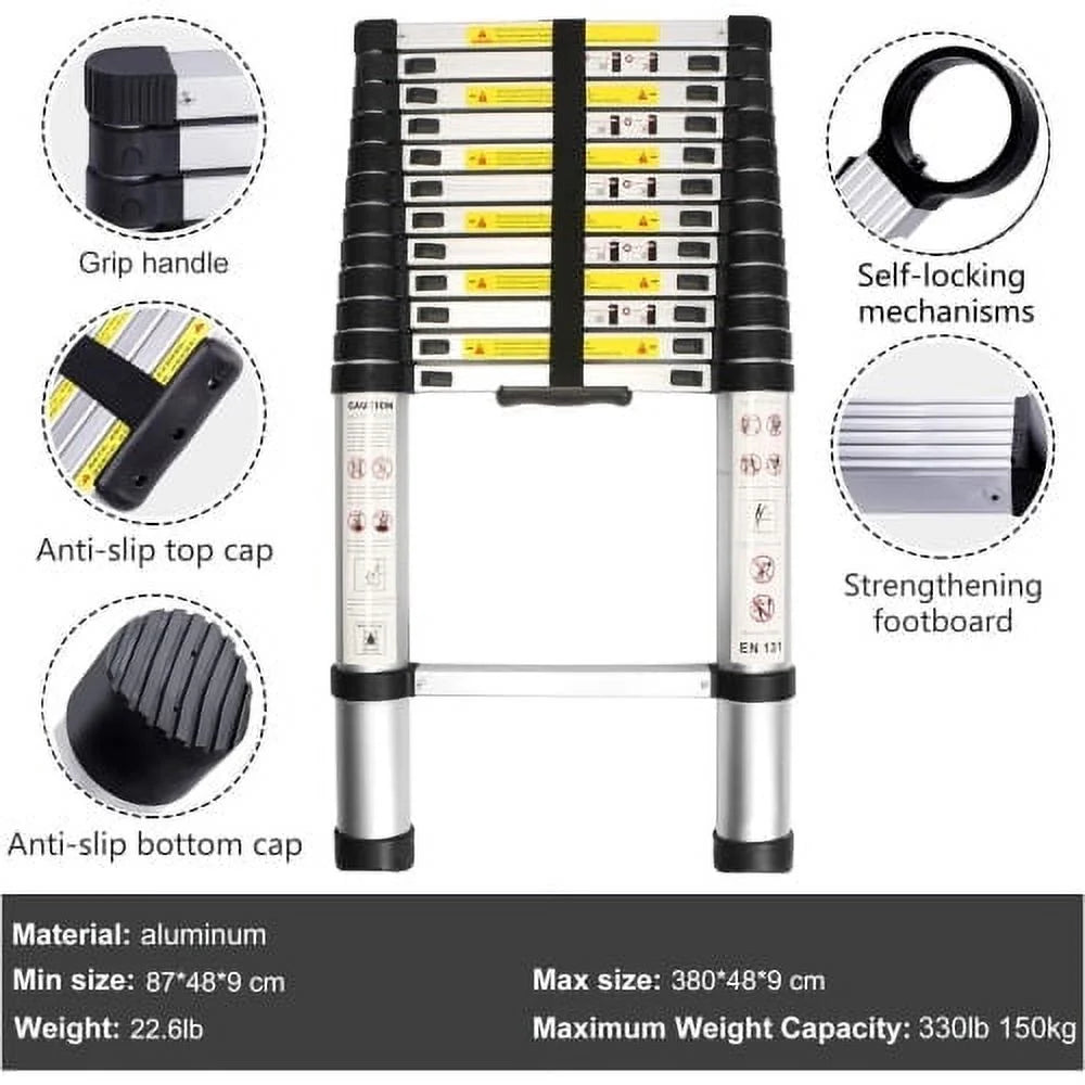 12.5FT Aluminum Telescoping Ladder N1581