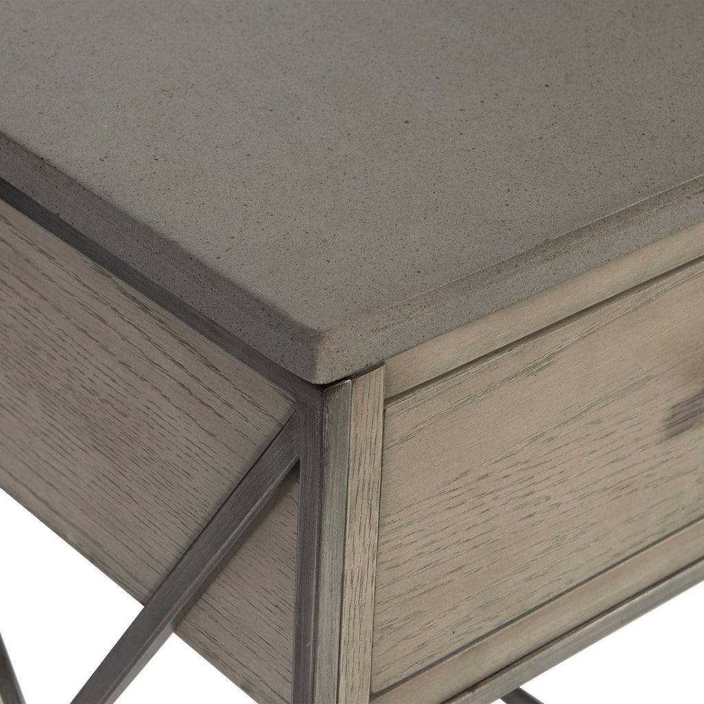 Brown and Gray Rectangular Side Table T6447