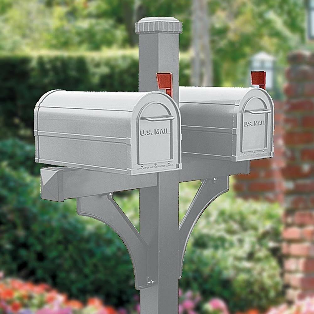 White 2 Sided In-Ground Mailbox Post H560663