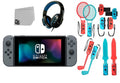Gray Joy Con with HeadSet Bundle Accessories Used F273